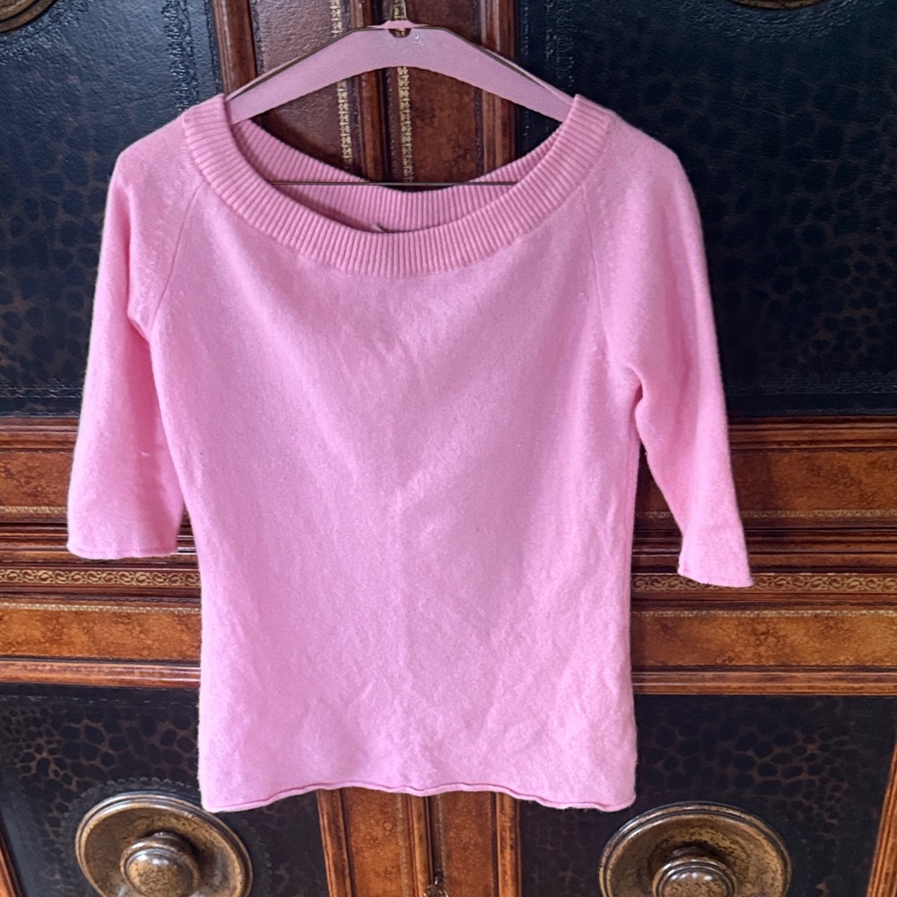 Pink  Cashmere Knit Sweater